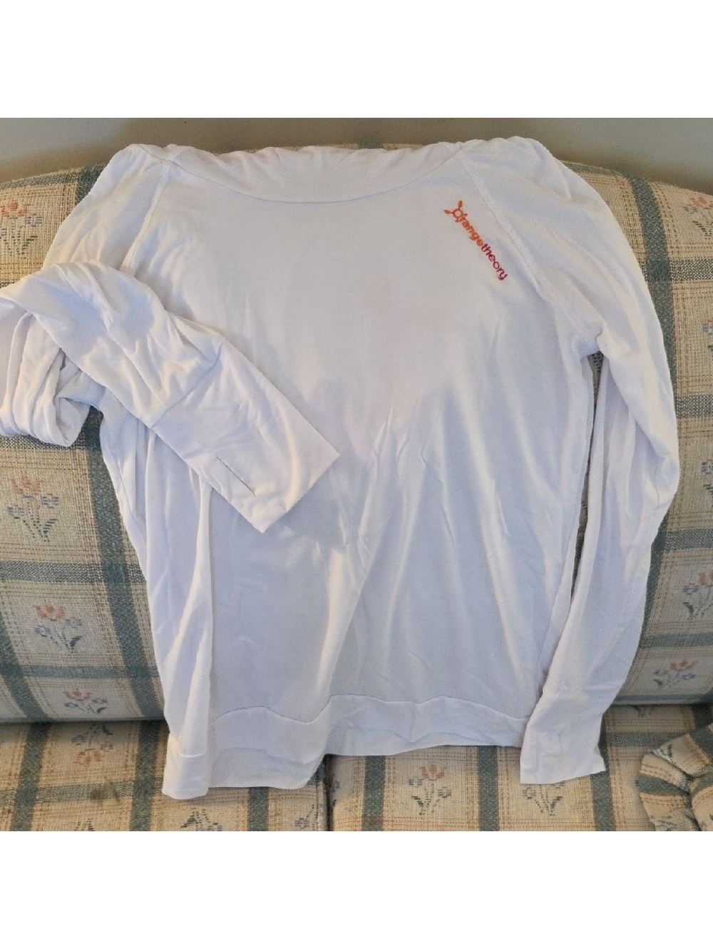 Orangetheory White Top with Orange and Red Logo